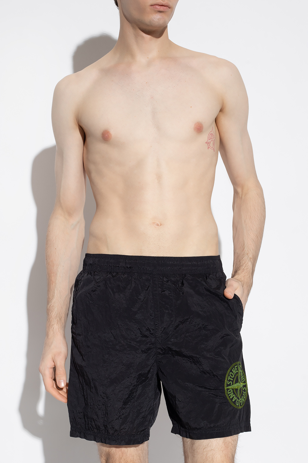 Stone island store swim shorts black